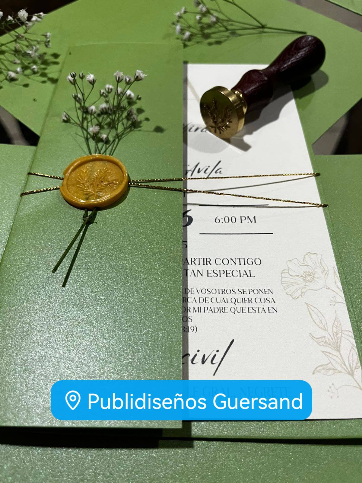 Invitación con corte láser