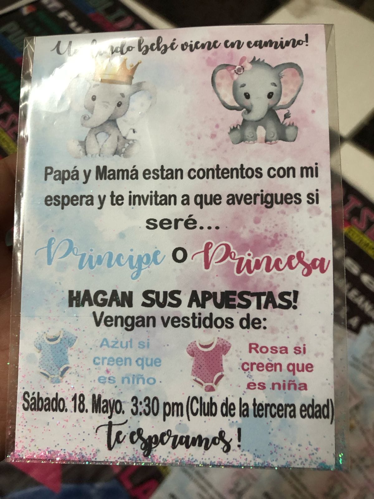 Invitación floral clásica