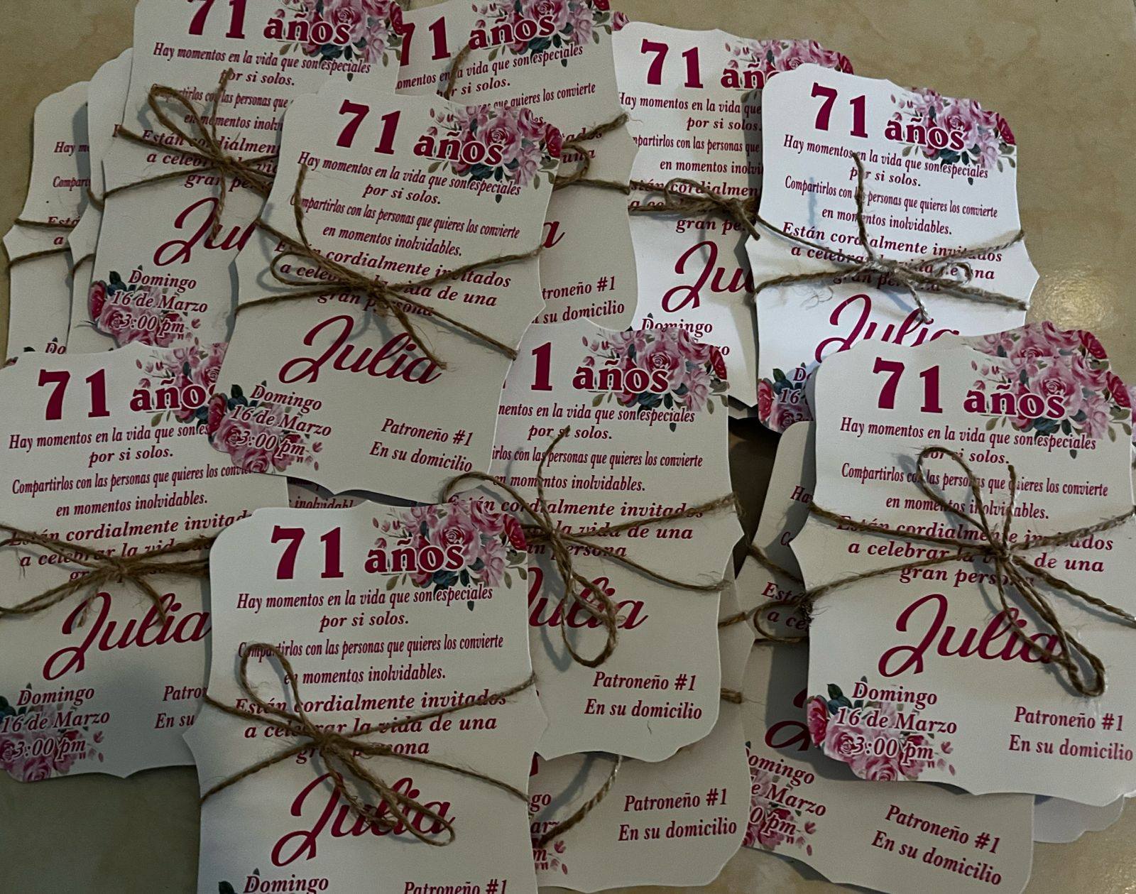 Invitación en forma de ángel